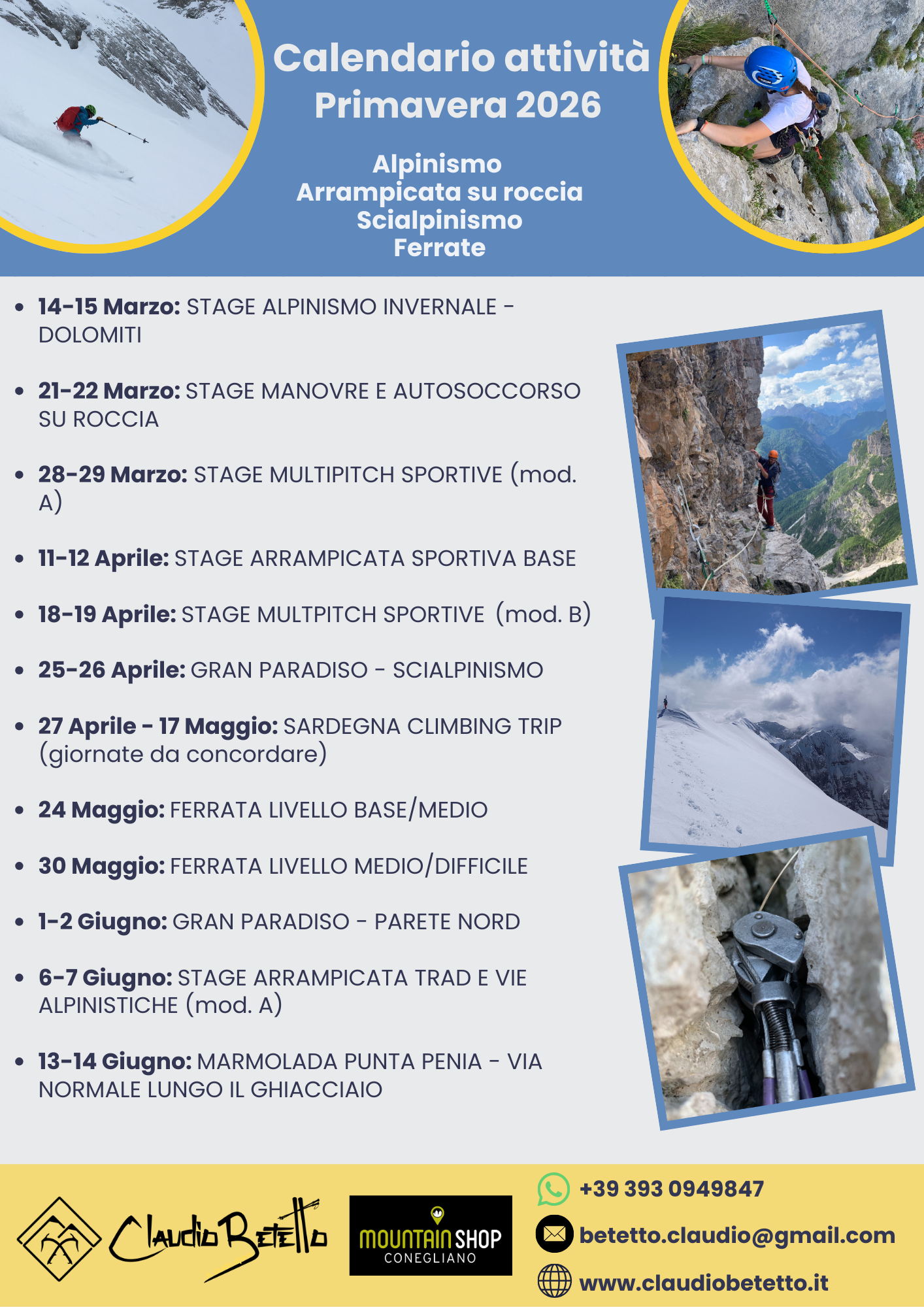 Calendario Primavera 2026